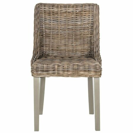 SAFAVIEH Caprice Dining Chair, Grey - 33.8 x 22.8 x 20.8 in. SEA7005A-SET2